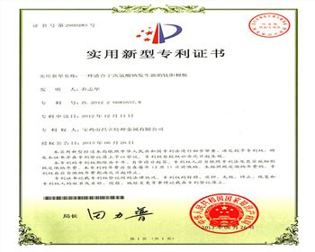 一種適合于次氯酸鈉發(fā)生器的鈦陽極板的實(shí)用新型專利